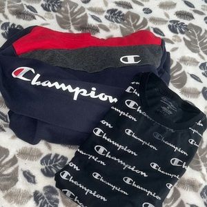 Boy XL Champion Hoodie and Tee